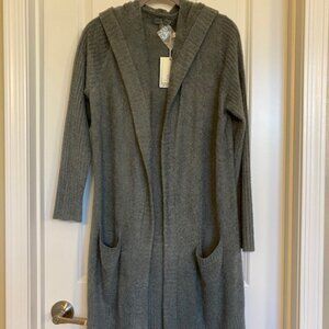 Barefoot Dreams Cozychic Lite Relaxed Hooded Cardi With Pockets Spruce Small